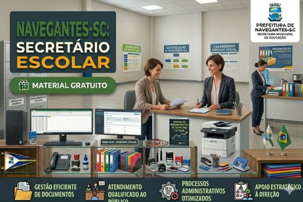 Navegantes-SC: Secretário Escolar - Material Gratuito