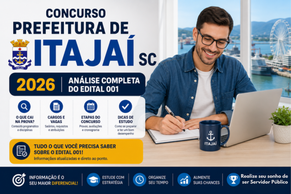 Concurso Prefeitura de Itajaí SC 2026: análise completa do Edital 001
