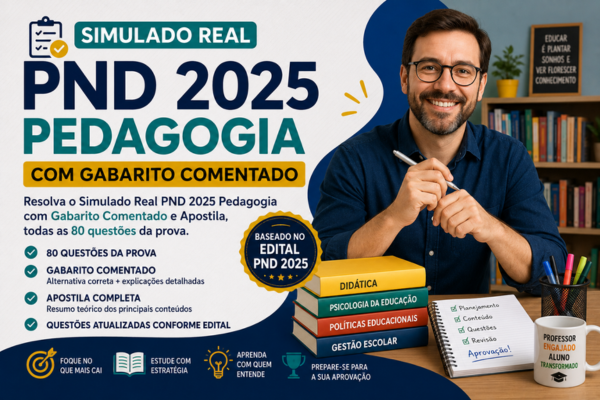 Simulado Real PND 2025 Pedagogia com Gabarito Comentado