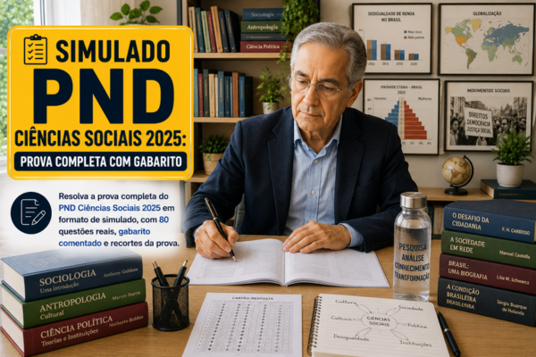 Simulado PND Ciências Sociais 2025: Prova Completa com Gabarito