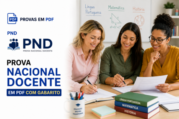Prova Nacional Docente PND em PDF com Gabarito