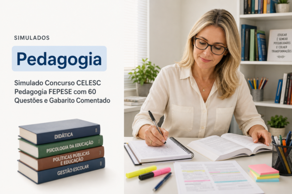 Simulado Concurso CELESC Pedagogia FEPESE com 60 Questões e Gabarito Comentado