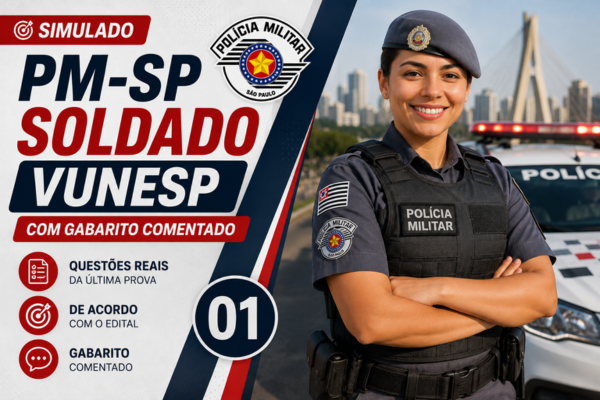 Simulado PM-SP Soldado Vunesp com Gabarito Comentado — 01