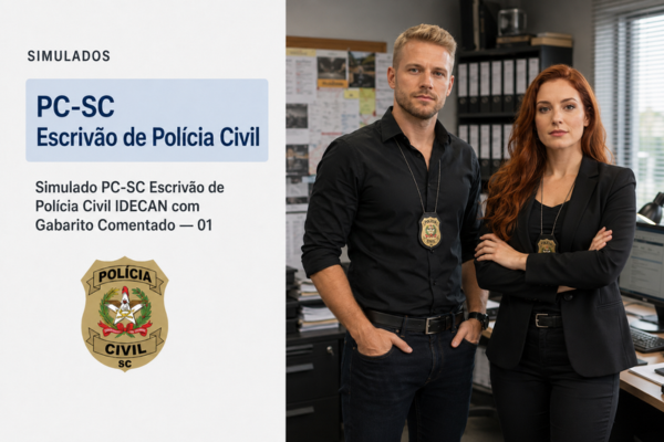 Simulado PC-SC Escrivão de Polícia Civil IDECAN com Gabarito Comentado — 01