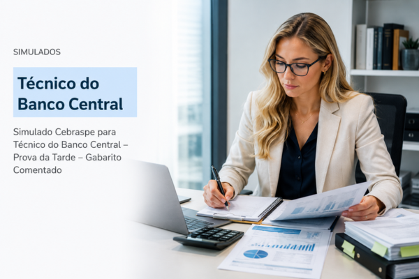 Simulado Cebraspe para Técnico do Banco Central – Prova da Tarde – Gabarito Comentado