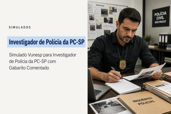 Simulado Vunesp para Investigador de Polícia da PC-SP com Gabarito Comentado