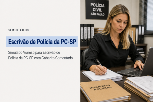 Simulado Vunesp para Escrivão de Polícia da PC-SP com Gabarito Comentado