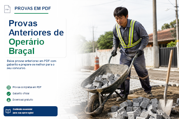 Provas Anteriores de Operário Braçal