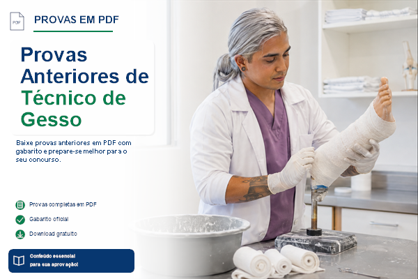 Provas Anteriores de Técnico de Gesso