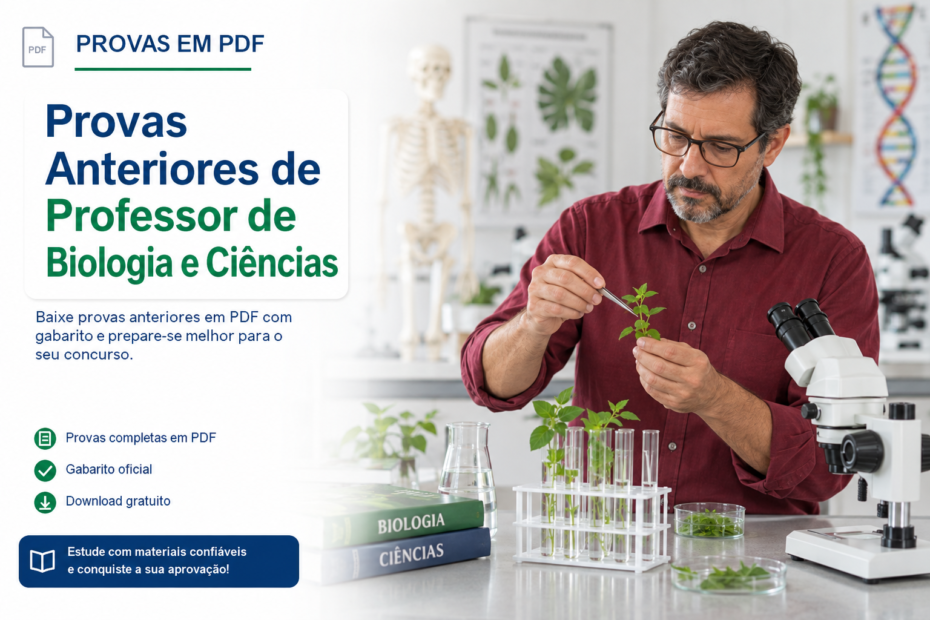 Provas Anteriores de Professor de Biologia e Ciências
