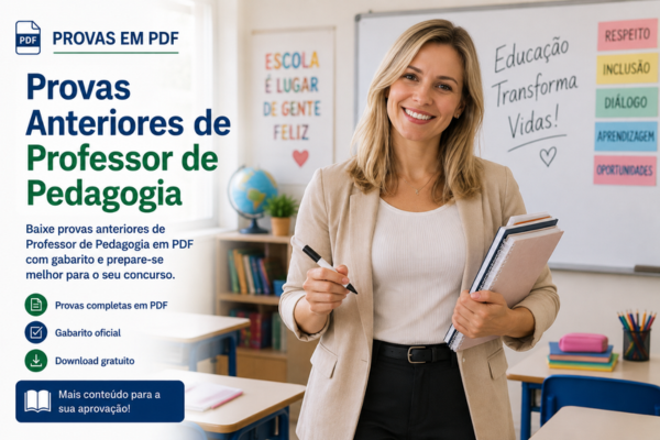 Provas Anteriores de Professor de Pedagogia