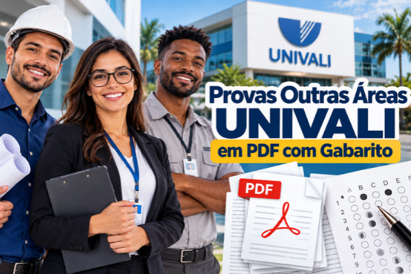 Provas Outras Áreas UNIVALI em PDF com Gabarito